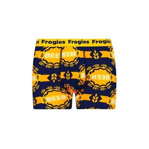 Pánské boxerky Frogies Beer Emblem modrá | oranžová M Frogies obraz