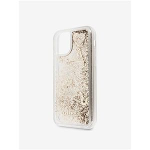 Guess Glitter Hearts Zadní Kryt pro iPhone 11 Gold obraz