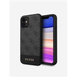 Guess PU 4G Stripe Zadní Kryt pro iPhone 11 Grey obraz