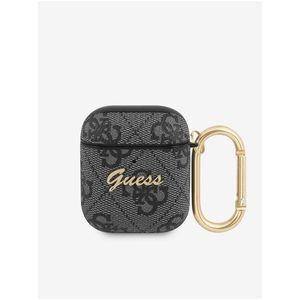 Guess 4G Script PC/PU Pouzdro pro AirPods 1/2 Black obraz