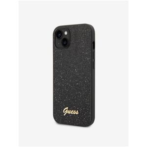 Guess PC/TPU Glitter Flakes Metal Logo Zadní Kryt pro iPhone 14 Black obraz