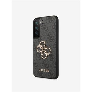 Guess PU 4G Metal Logo Zadní Kryt pro Samsung Galaxy S23 Grey obraz