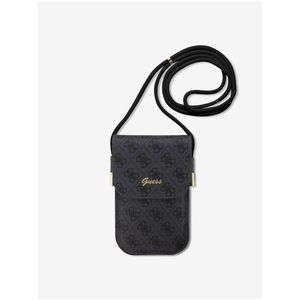 Guess PU 4G Metal Logo Script Taška na Telefon Black obraz