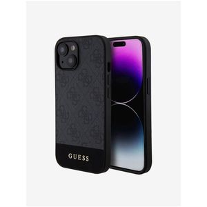 Guess PU 4G Stripe MagSafe Zadní Kryt pro iPhone 15 Black obraz