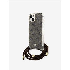 Guess IML 4G Printed Crossbody Popruh Zadní Kryt pro iPhone 15 Brown obraz