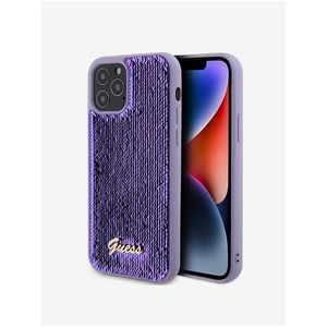 Guess Sequin Script Logo Zadní Kryt pro iPhone 12/12 Pro Purple obraz