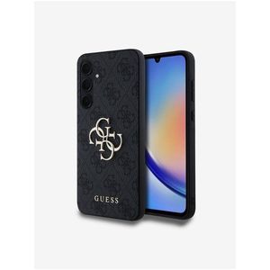 Guess PU 4G Metal Logo Zadní Kryt pro Samsung Galaxy A35 5G Grey obraz