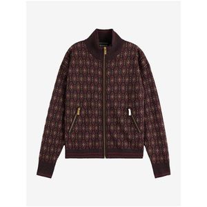 Vínový dámský vzorovaný bomber Scotch & Soda obraz