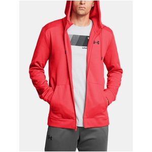 Pánská mikina Under Armour UA Armour Fleece FZ Hoodie-RED obraz