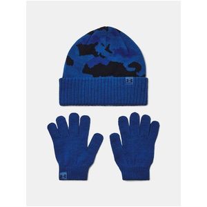 Chlapecká čepice Under Armour B Beanie/Glove Combo-BLU obraz