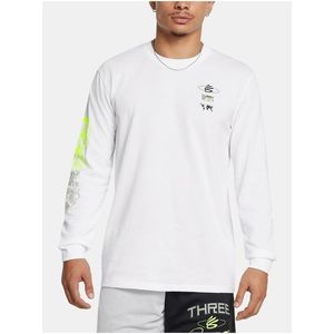 Pánské tričko Under Armour Curry HW Verbiage LS Tee-WHT obraz