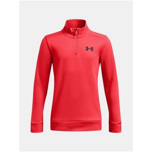 Chlapecká mikina Under Armour UA Armour Fleece 1/4 Zip-RED obraz