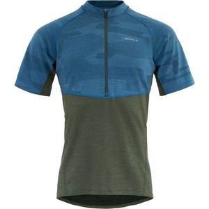 Devold STANDAL MERINO TEE ZIP NECK Pánské cyklistické triko, modrá, velikost obraz