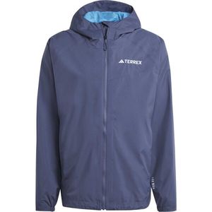 adidas TERREX MULTI 2L RAIN.DRY Pánská nepromokavá bunda, tmavě modrá, velikost obraz