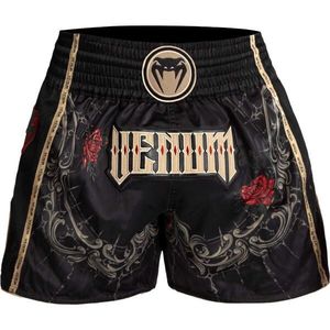 Venum SANTA MUERTE 5.0 MUAY THAI Kraťasy na thajský box, černá, velikost obraz