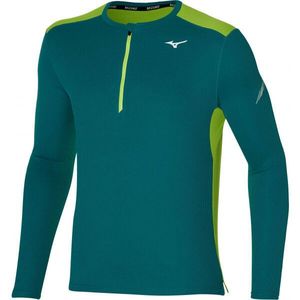 Mizuno DRY AERO FLOW LS HZ Pánské funkční triko s dlouhým rukávem, tmavě zelená, velikost obraz