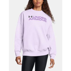 Under Armour Rival Fleece WordmarkOS Crew Mikina Fialová obraz