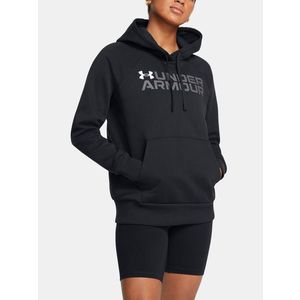 Under Armour Rival Fleece Wordmark Hoodie Mikina Černá obraz