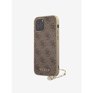 Guess 4G Charm Zadní Kryt pro iPhone 12/12 Pro 6.1 Brown Obal na telefon Fialová obraz