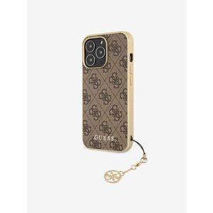 Guess 4G Charm Zadní Kryt pro iPhone 13 Pro Brown Obal na telefon Fialová obraz