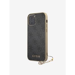 Guess 4G Charm Zadní Kryt pro iPhone 12/12 Pro 6.1 Grey Obal na telefon Fialová obraz