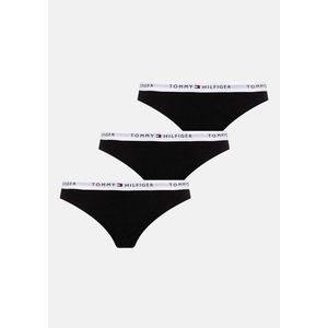 Dámská tanga Tommy Hilfiger UW0UW05530 3PACK L Černá obraz