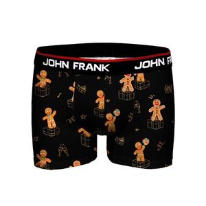 Pánské boxerky John Frank JFBD47-CH-GINGER L Černá obraz