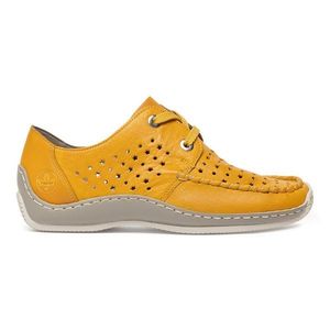 Polobotky Rieker L1716-68 Přírodní kůže (useň) - Lícová obraz