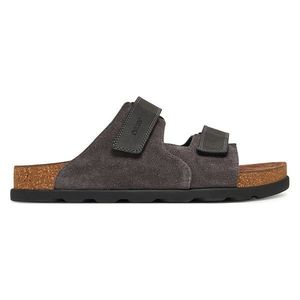 Pantofle Rieker 21160-45 Přírodní kůže (useň) - Semiš obraz