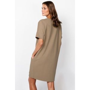 Tunika s krátkým rukávem Italian Fashion Karina - bavlna Světle hnědá XL obraz