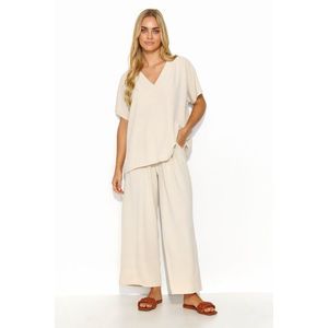 Dámský komplet Makadamia M831 - sv. béžový Světle béžová 2XL-3XL obraz