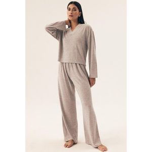 Dámské pyžamo - homewear - Henderson Fudge - volný střih Světle šedá XL obraz