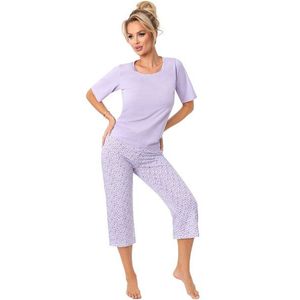 Dámské 3/4 pyžamo Donna Fiorella - bavlna Světle fialová 2XL(44) obraz