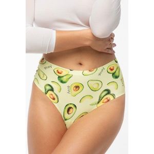 Brazilky Julimex Avocado - vyšší pas Světle zelená XL obraz