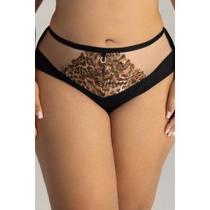 Kalhotky Ava Lingerie 2144 Classy black Černo-béžová XL obraz