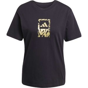 adidas TECH METALLIC TEE 2 W Dámské tričko, černá, velikost obraz
