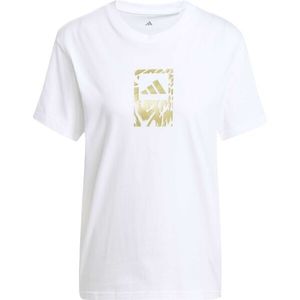 adidas TECH METALLIC TEE Dámské triko, bílá, velikost obraz