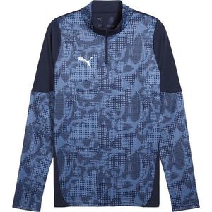 Puma TEAMCUP TRAINING 1/4 ZIP TOP Pánská sportovní mikina, modrá, velikost obraz