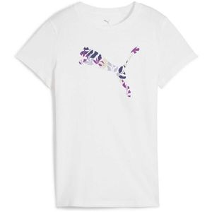 Puma GRAPHICS FLORAL CAT LOO TEE Dámské triko, bílá, velikost obraz