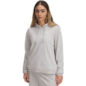 Under Armour RIVAL TERRY HOODIE Dámská mikina, šedá, velikost L obraz