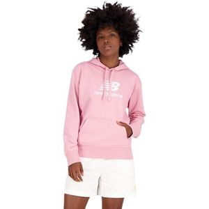 New Balance ESSENTIALS STACKED LOGO FRENCH TERRY HOODIE W Dámská mikina, růžová, velikost obraz