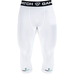 GAMEPATCH COMPRESSION TIGHTS 3/4 Kompresní unisex legíny, bílá, velikost obraz