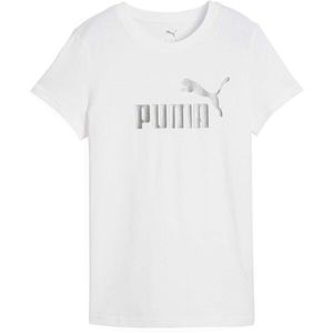 Puma ESSENTIALS METALLIC NO.1 LOGO TEE Dámské triko, bílá, velikost obraz