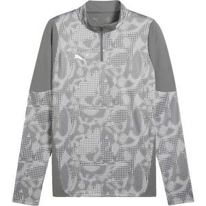 Puma TEAMCUP TRAINING 1/4 ZIP TOP Pánská sportovní mikina, šedá, velikost obraz