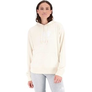 New Balance ESSENTIALS STACKED LOGO FRENCH TERRY HOODIE W Dámská mikina, béžová, velikost obraz