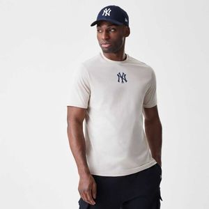 New Era NEW YORK YANKEES MLB LOGO Pánské triko, béžová, velikost obraz