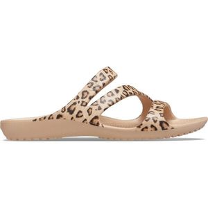 Crocs KADEE II LEOPARD Dámské pantofle, béžová, velikost 41/42 obraz