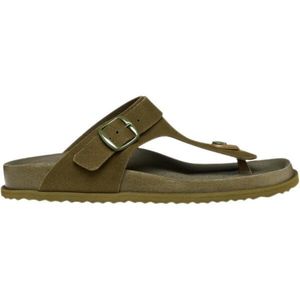 Geox D SANDYBETT Dámské žabky, khaki, velikost obraz