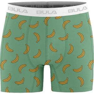 Bula PRINT BOXER Pánské bavlněné boxerky, světle zelená, velikost obraz