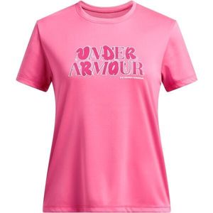 Under Armour TECH WORDMARK Dívčí tričko, růžová, velikost XS obraz